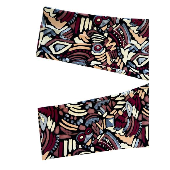 NWT Nina Parker Womens Plus 2X Tribal Printed Tailored Straigh Leg Pants Artsy - Picture 2 of 16